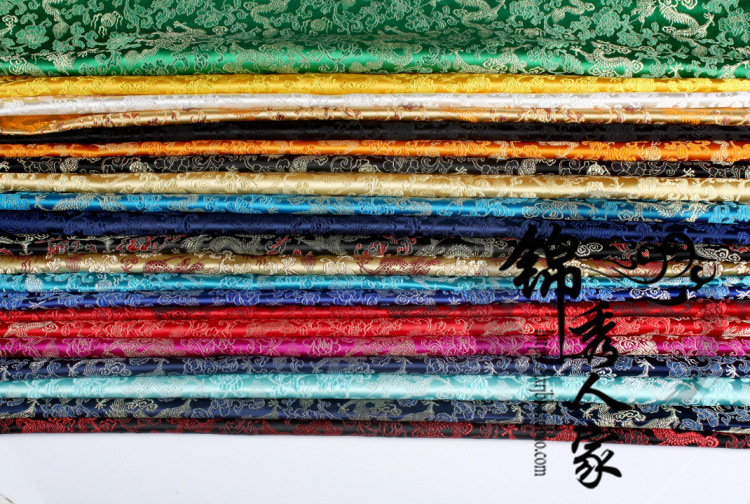 Brocade Fabric Dragon Fabric Ancient Costume Hanfu Tang Dress Doll Clothing Silk Satin Fabric Brocade Fabric 32 Color