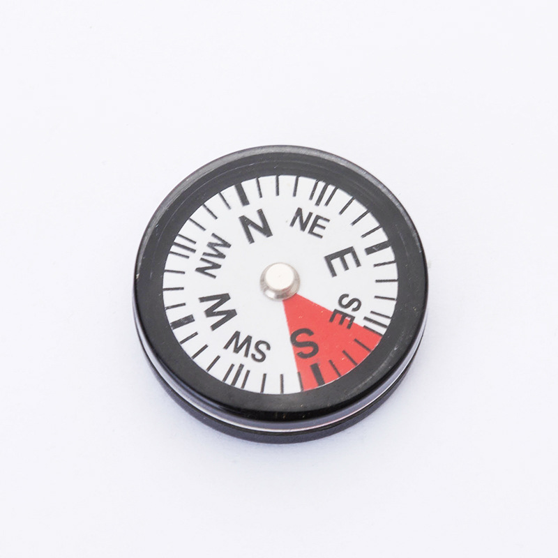 Factory supply outside diameter 30mm compass outdoor camping pointer miniature plastic precision compass
