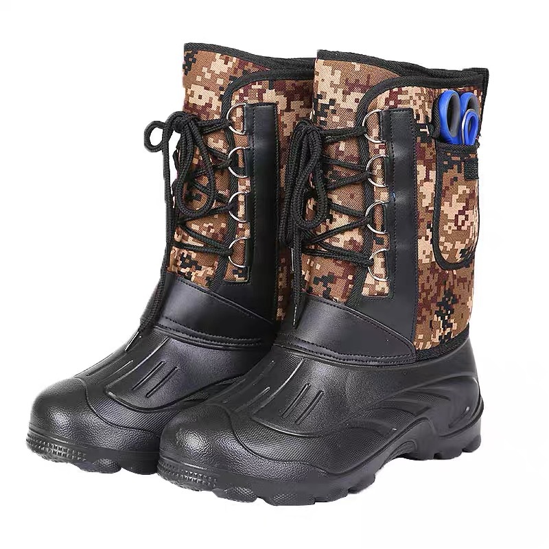 Snow boots men's winter warm waterproof cotton shoes non-slip fishing shoes winter fishing boots sea fishing boots ice fishing shoes Sanda fishing shoes boots