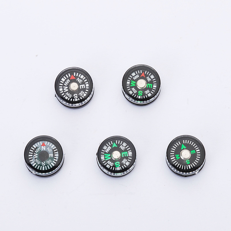 Factory wholesale outer diameter 12mm compass outdoor accessories North needle miniature environmentally friendly plastic positioning compass