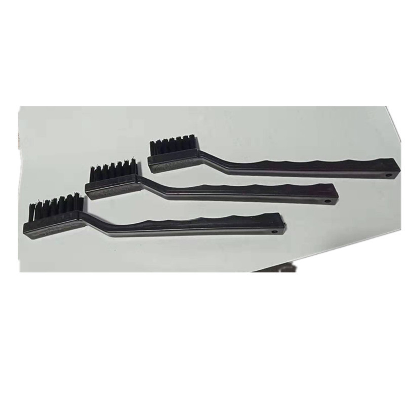 Factory wholesale anti-static brush Small size three rows 20 holes crank brush anti-static brush industrial black brush