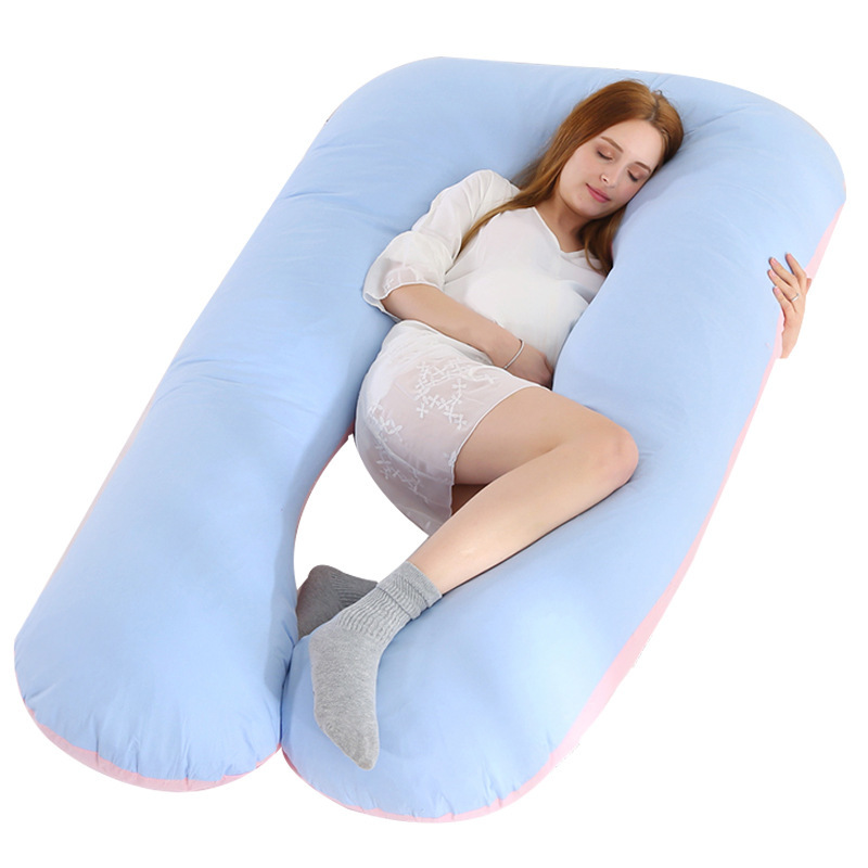U-shaped color matching during pregnancy pregnant woman pillow waist side pillow side bed pillow 125cm * 72cm large version