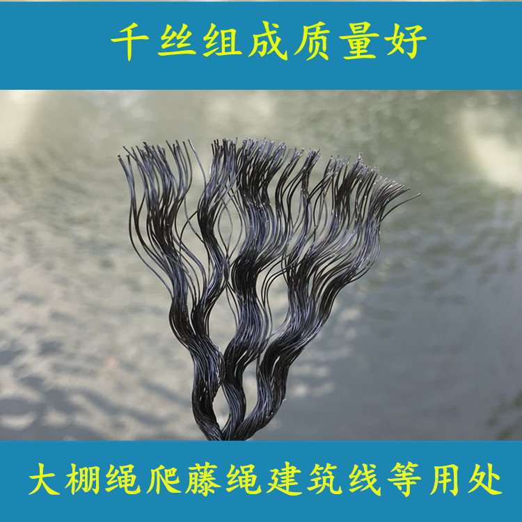 6mm Black Rope Binding Rope Nylon Rope Wear-resistant Clothesline Outdoor Truck Polyethylene Plastic Rope