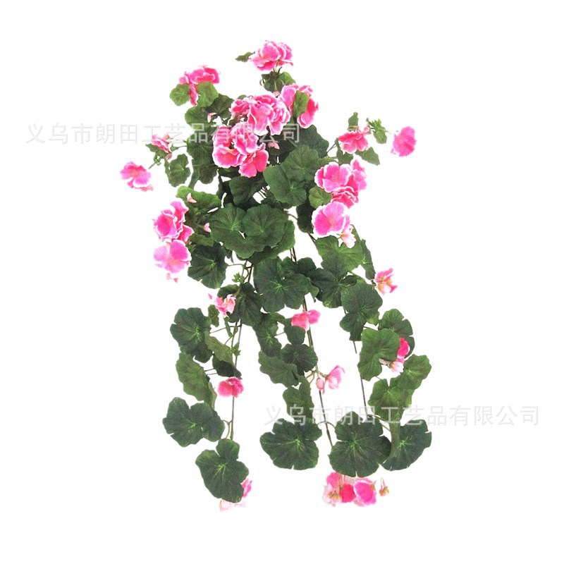 Factory direct supply simulation rattan simulation Begonia flower geranium rattan hanging orchid green plant wall hanging engineering decorative wall wholesale