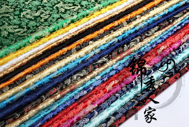 Brocade Fabric Dragon Fabric Ancient Costume Hanfu Tang Dress Doll Clothing Silk Satin Fabric Brocade Fabric 32 Color