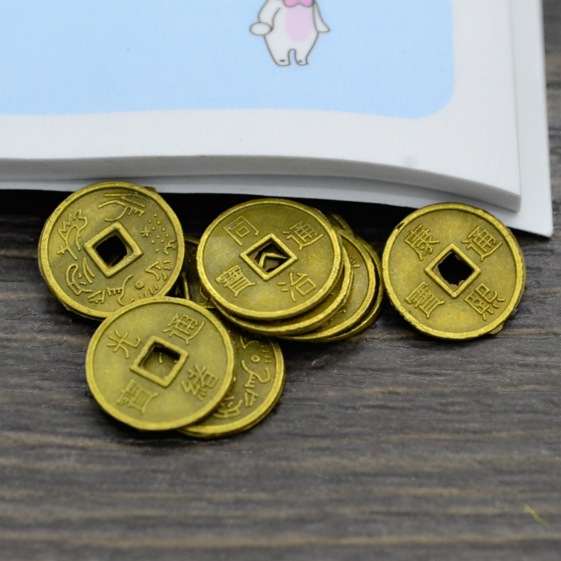 1.0 antique coins Qing dynasty copper coins wholesale feng shui mini five Emperor money ornaments bulk accessories