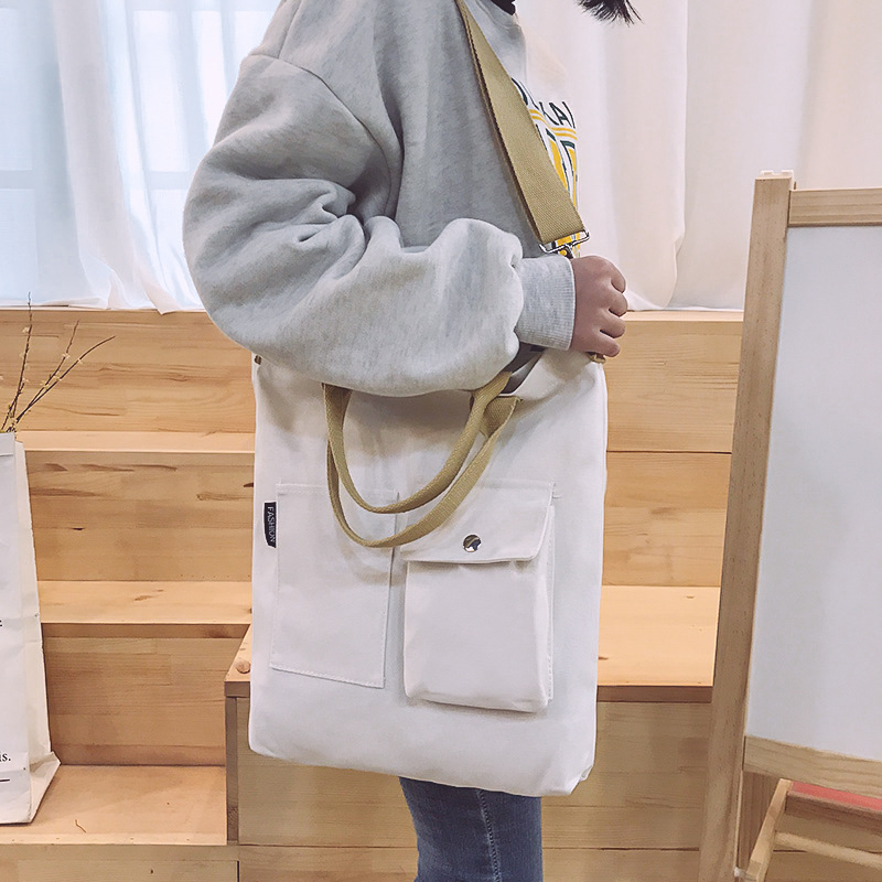 New Original Detachable Shoulder Strap Canvas Shoulder Bag Korean Canvas Bag Crossbody Women's Bag Factory Direct Supply
