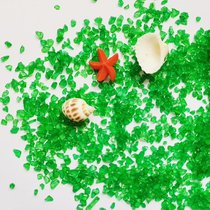 Aquarium Fish Tank Vase Decorative Bottom Sand Colorfuled Glass Sand Micro Landscape Landscaping Glass Sand Glass Gravel Glass Beads