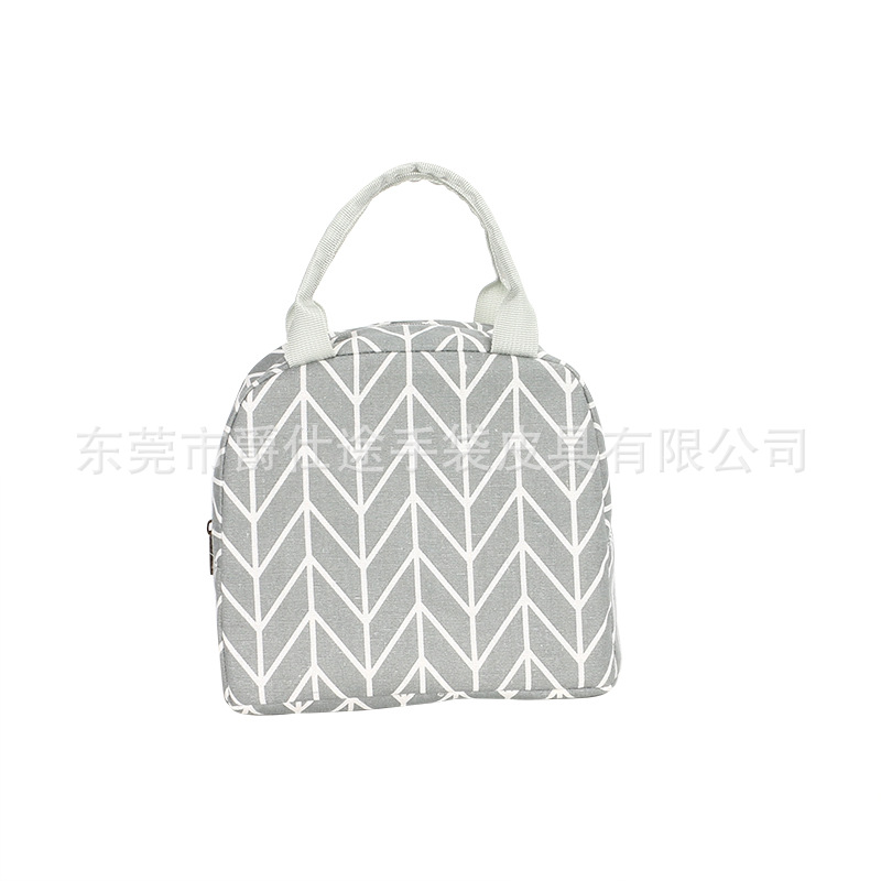 Новая модная сумка для льда, простая сумка для обеда из льна, термо-сумка с ручкой