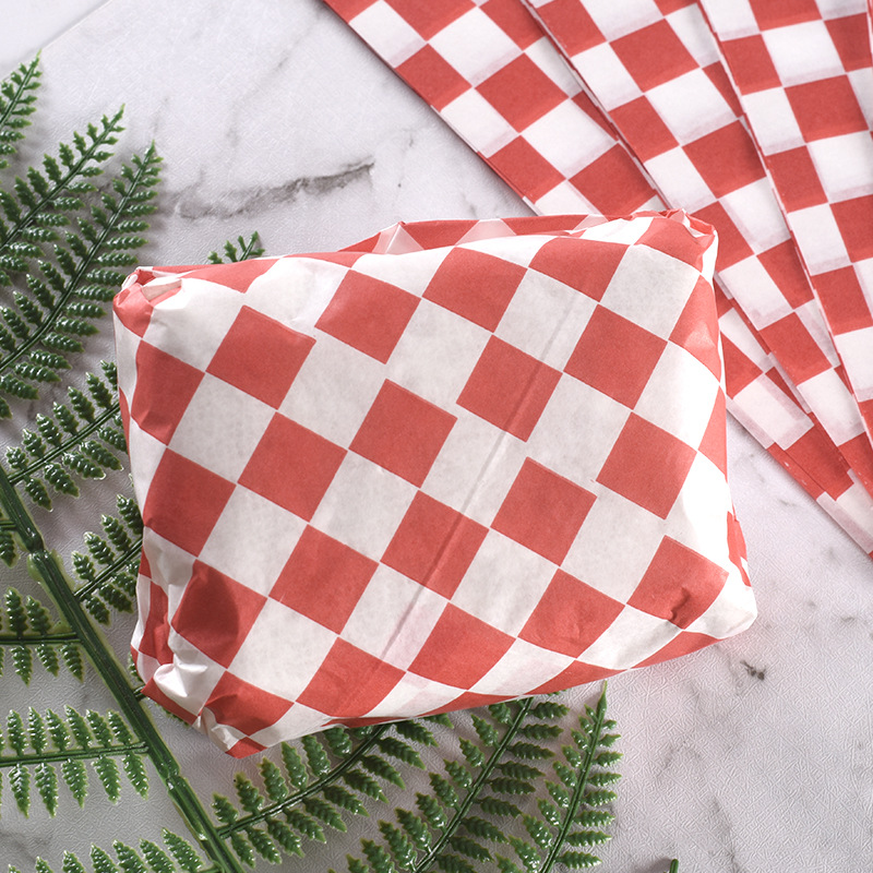 Foreign trade cake roll oil-proof paper pastry chicken roll coated tray paper baking packaging plate paper Hamburger paper customization