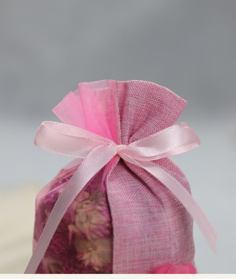 Factory wholesale yarn stitching sachet bag sachet transparent cloth bag sachet gift deodorization car imitation hemp net empty bag