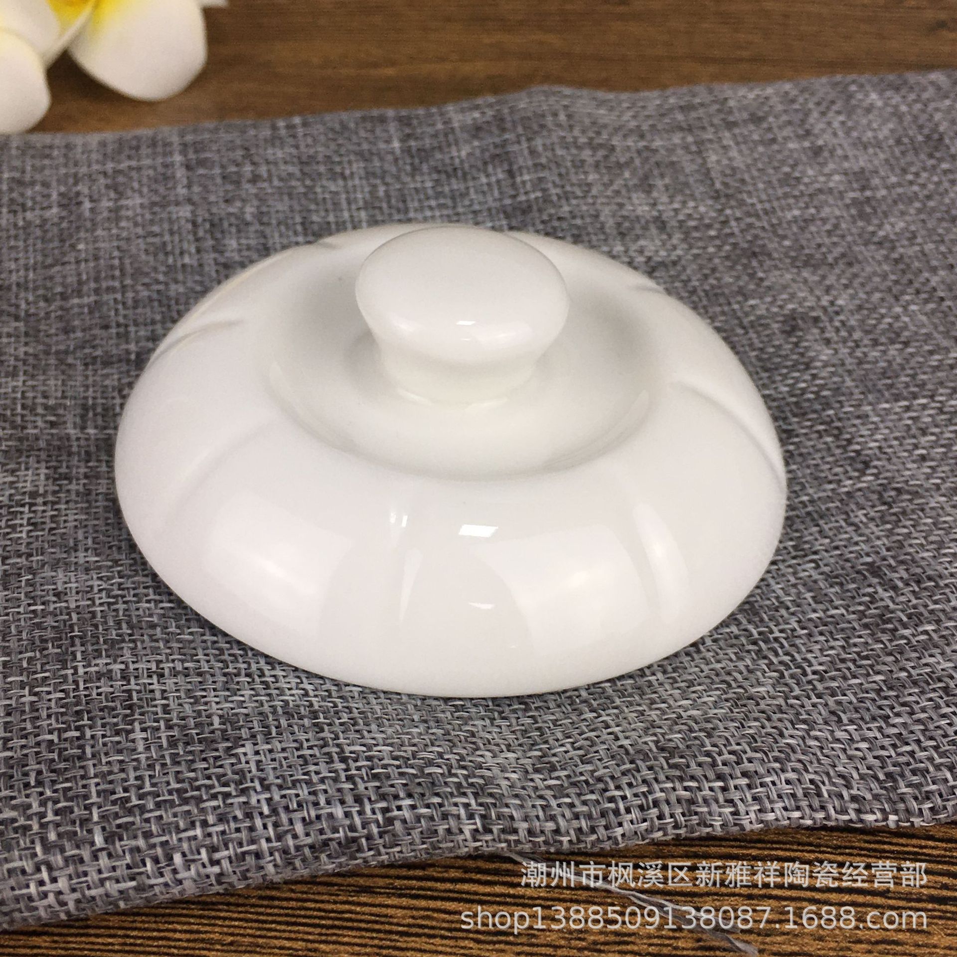 Hotel tableware stew cup water-proof swallow nest spoon dessert Cup can add LOGO golden edge ceramic stew Cup