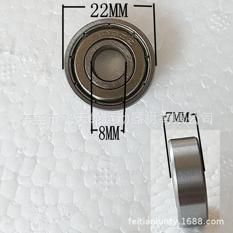 Roller Skates, Ice Skates, Scooter Bearings 608Zz Ball Wheels with Casters, Double-Row Inline Speed Skating