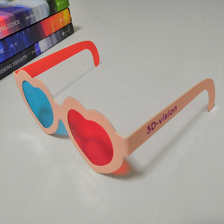 Manufacturer Produces Printed Paper 3D Glasses, Red and Blue 3D Stereoscopic Glasses, Disposable 3D Glasses