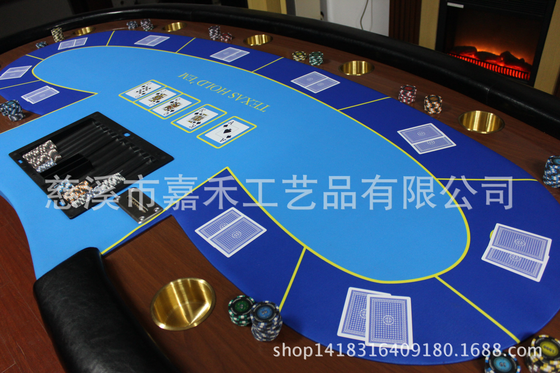 Manufacturer Produces 96inch Solid Wood Texas Hold'em Table with Customizable logo, Customized Entertainment Room Chess and Card Table