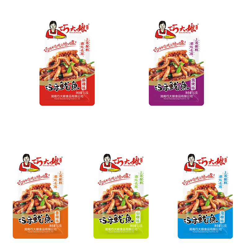 Qiao Da Niang Dried Tofu Squid Ready-To-Eat Snacks Drama Snack Food Factory Direct Sales Qiao Da Niang Squid Wholesale