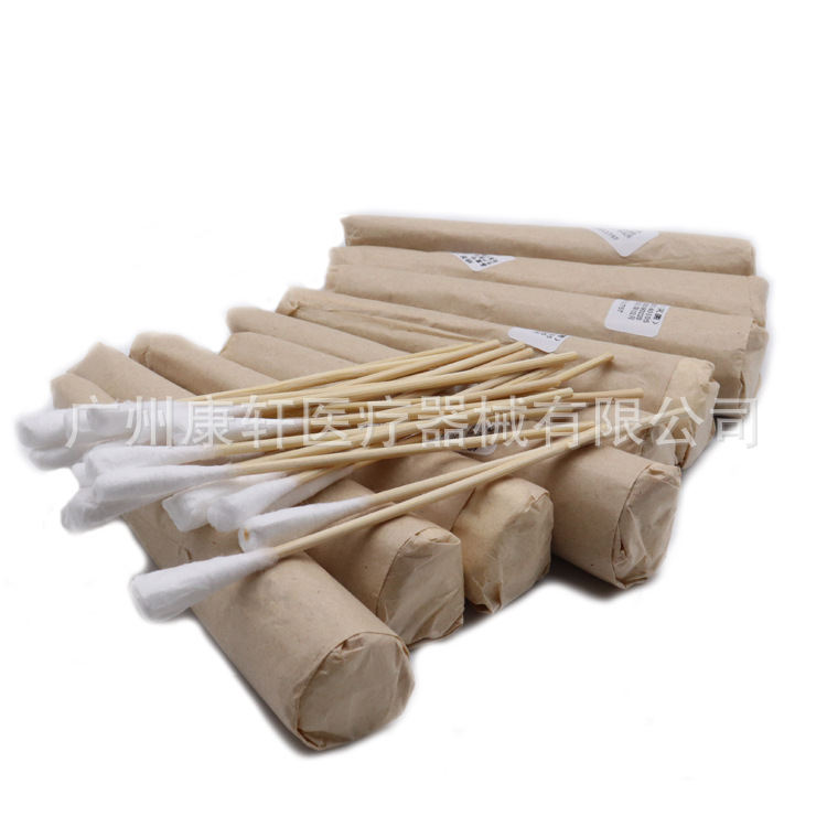 Guangzhou Snowflake Brand Disposable Cotton Swabs Disinfection Small Cotton Swabs Paper Packaging 200 Pack 12cm