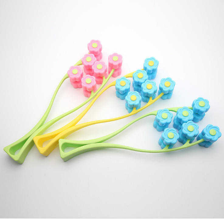 Three-stage pull-up small face flower roller rose massage roller Facial Massager Massage Roller 4158