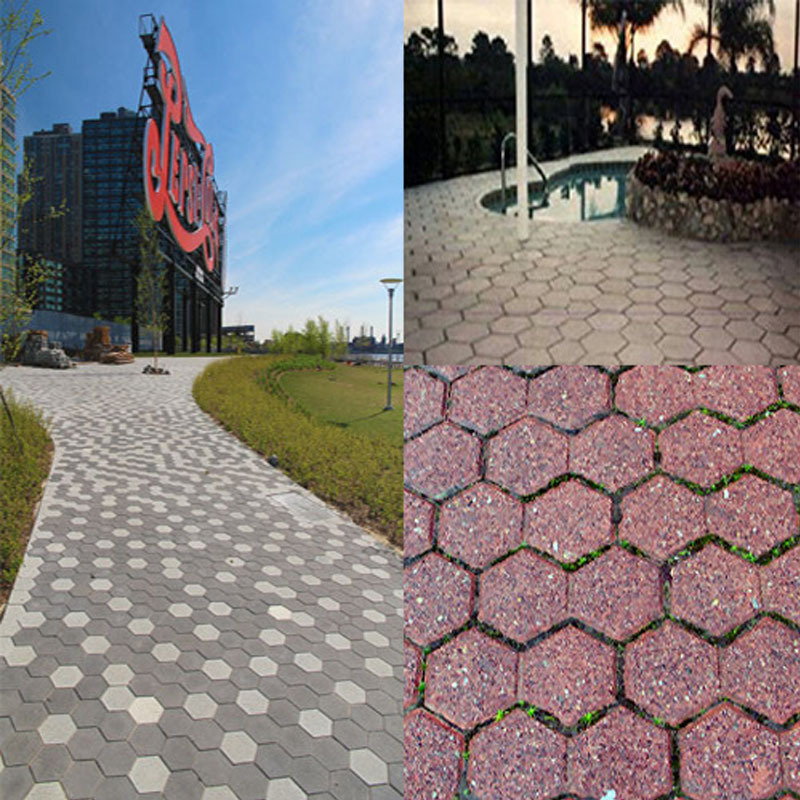 G Amazon new building paving mold hexagonal fancy cement mold honeycomb plastic floor mold wholesale