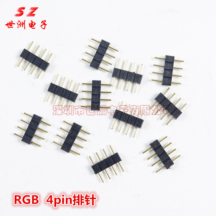 4pin светодиодная цветная лента, безсварной 4p male и female разъем для контроллера