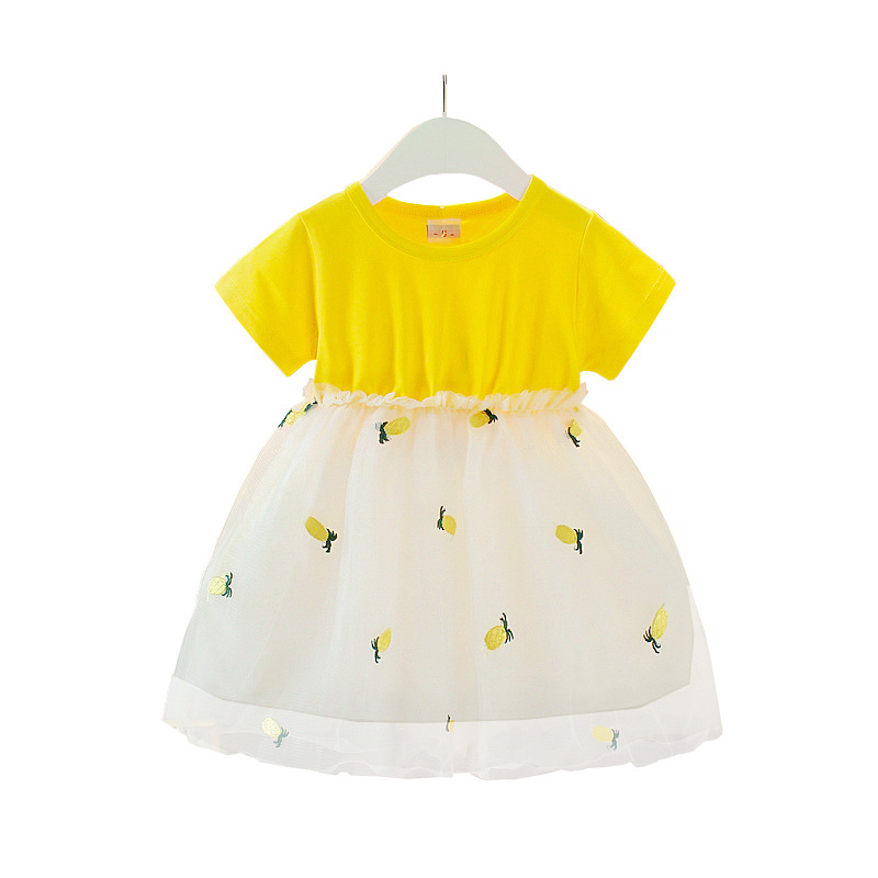 Factory goods-BD39 Mufu Rui a generation of small and medium-sized girls summer explosions custom pineapple skirt cute children's skirt