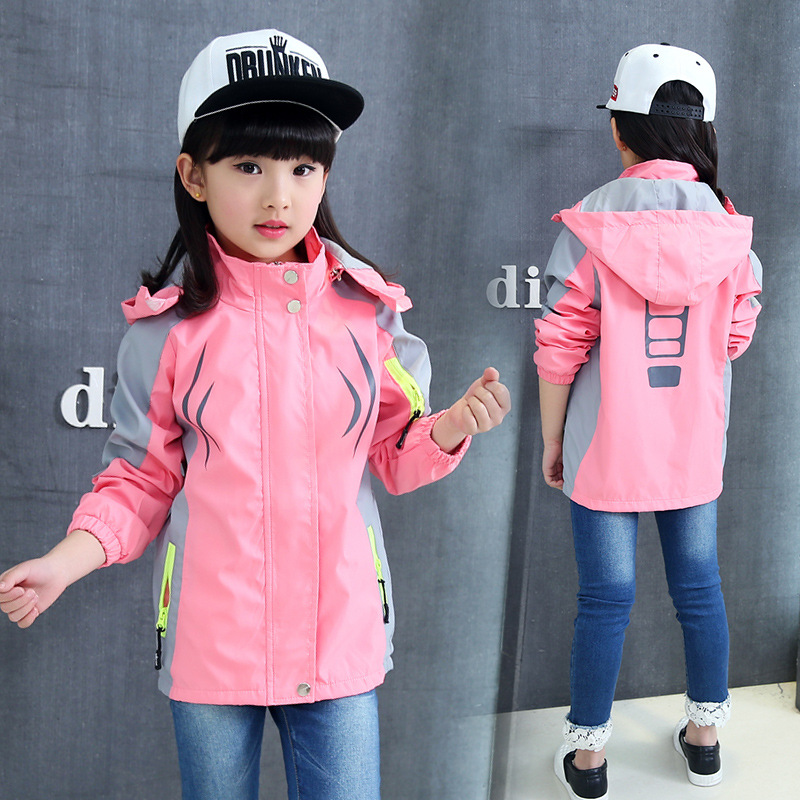 Girls' Charge Clothes 2024 New Spring Clothes Large Children's Sports Coat Cardigan Jacket Trendy for Children