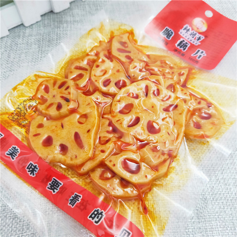 Postage 120g Lotus Root Slice Crisp Lotus Root Slice Perilla Soy Bean Sauce Marinated Cold Food KTV Wine Food Snack Spicy Snack