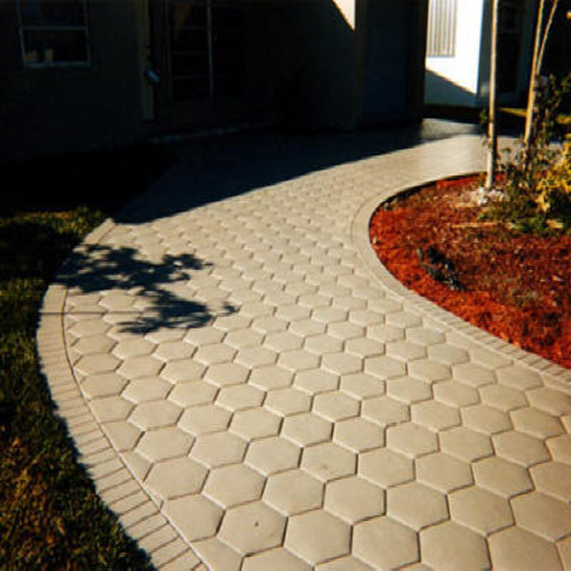 G Amazon new building paving mold hexagonal fancy cement mold honeycomb plastic floor mold wholesale