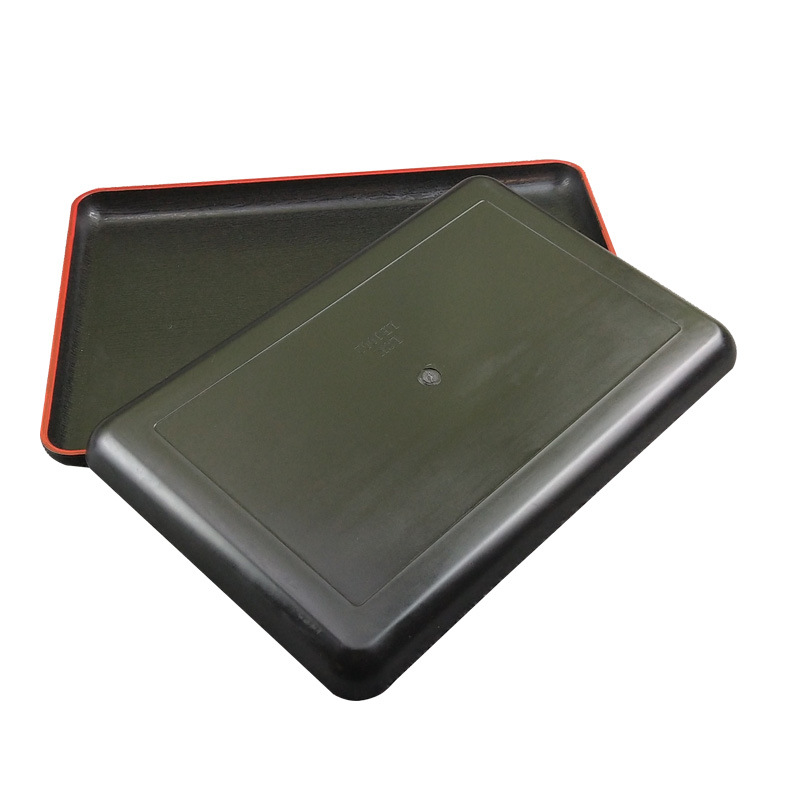 Japanese-style Tray Wooden-like Spinning Rectangular Plastic Dinner Plate Hotel Restaurant End Tray Tea Tray Non-slip Fast Food Tray Household Tray