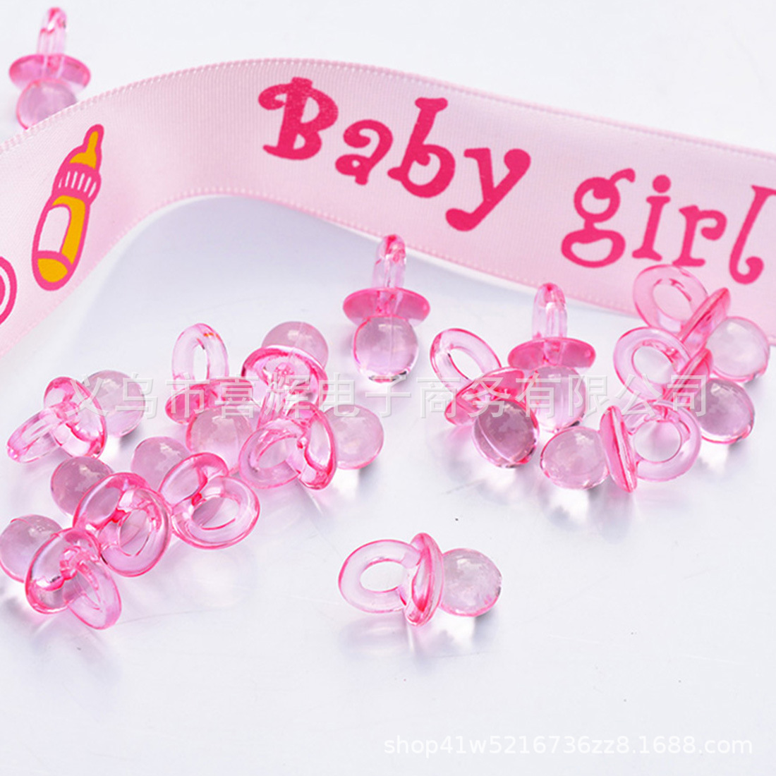 12*21mm DIY Acrylic Transparent Pacifier Toy Baby Shower Baby Full Moon Birthday Party Gift