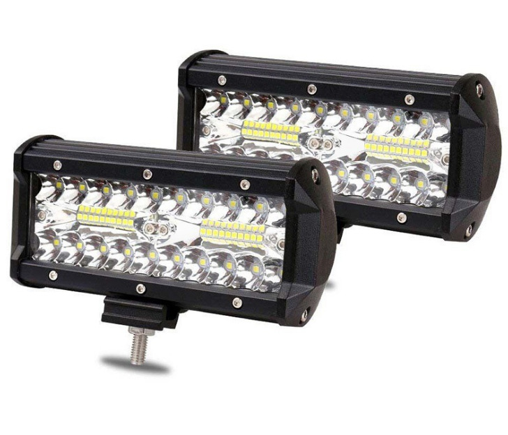 Светодиодная трехрядная лента 120W рабочий свет для модификации внедорожников и крыши