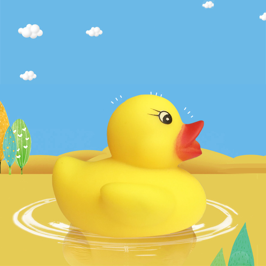Beach TOY Water Play Little Yellow Duck Baby Bath TOY Vinyl Pinch Call Duck Animal Children's TOY TOY