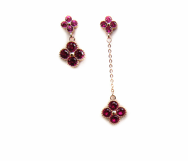 Прямые поставки аксессуаров от производителя, натуральные кристаллы, новые серьги в виде четырехлистного клевера