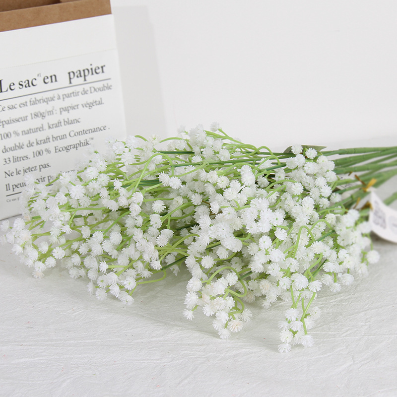 Gypsophila fake flower single PU Gypsophila simulation flower factory wholesale decoration wedding Gypsophila simulation plant