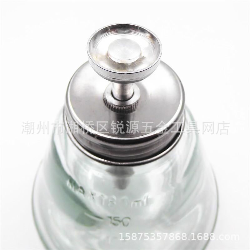 Cone copper core glass alcohol bottle Press alcohol bottle 180ml factory outlet