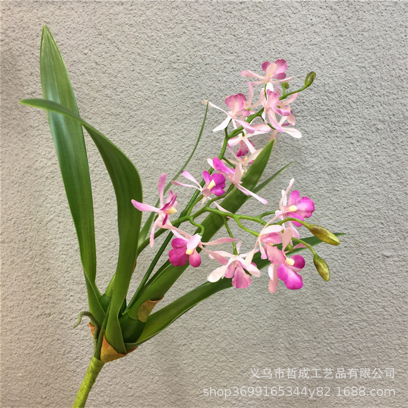 Mini wandailan artificial artificial flower indoor living room flower arrangement decoration silk flower Dendrobium Catlan entrance decoration props