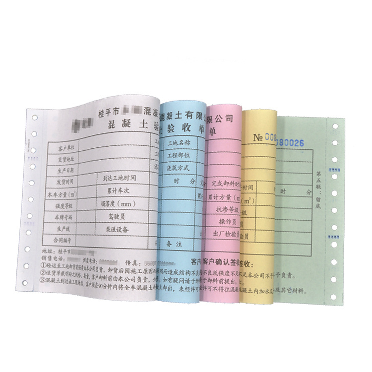 Customized Machine-Printed Delivery Notes, Sales Orders, Perforated Triplicate Forms, Computer Receipt Paper, Custom Printed Paper, Thickened Carbonless Paper