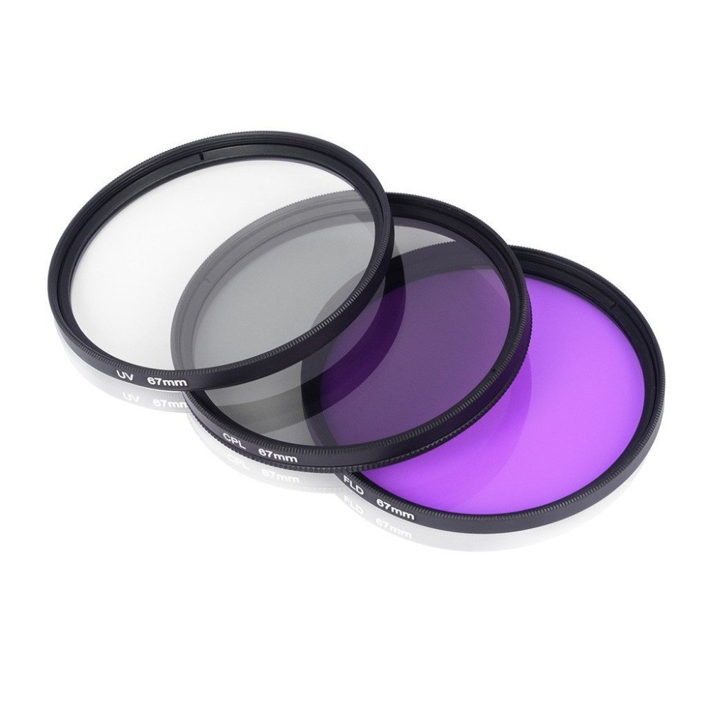 Photography SLR Camera Polarizer UV CPL FLD Fluoroscope 3 Pieces Filter Pack 3 Pieces Set