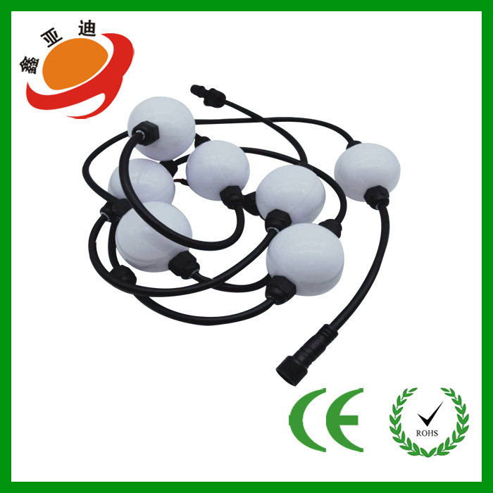 Popular 5cm bulb type full color external control magic color point light source horse running light super bright pixel light UCS1903