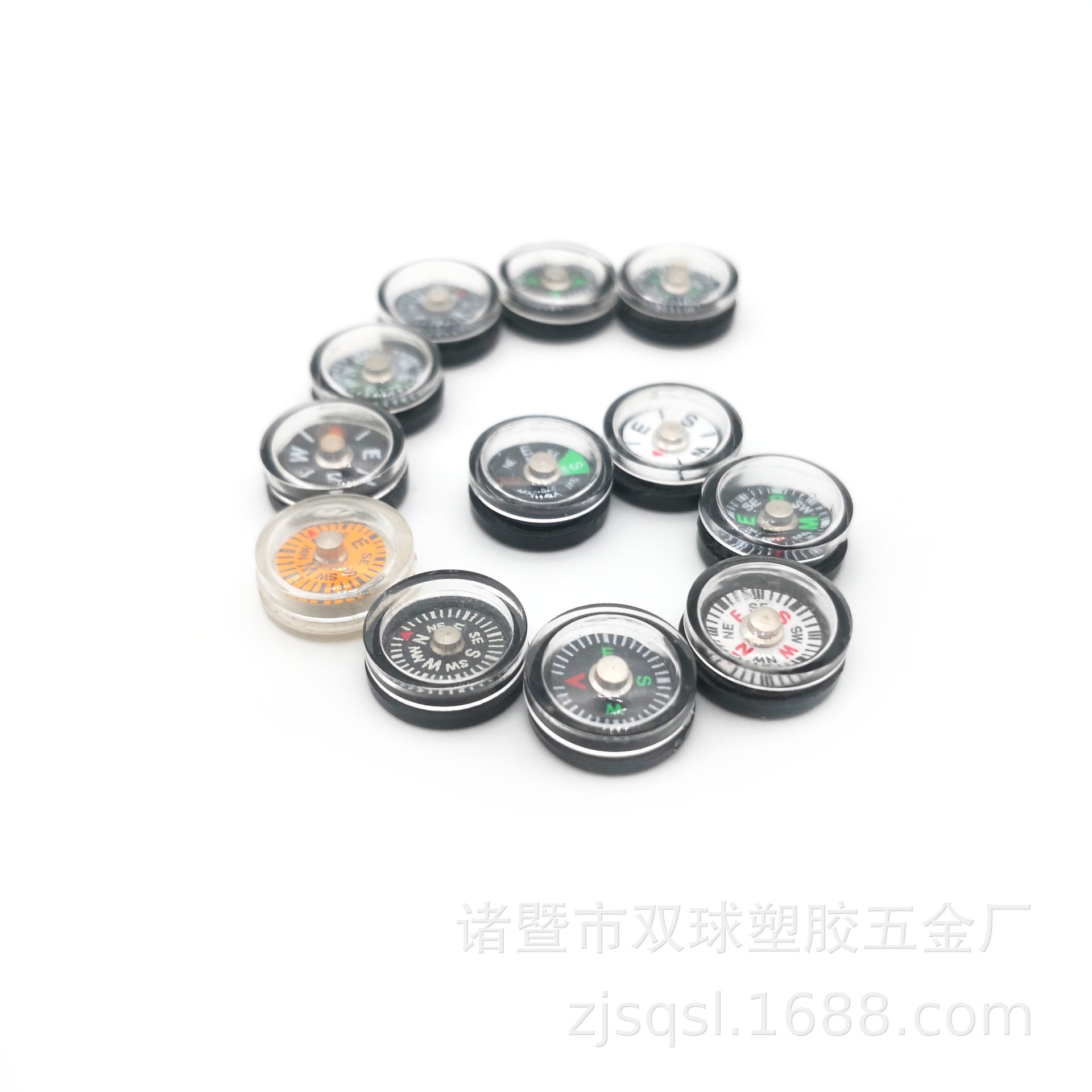 Factory Direct supply Double Ball brand 12mm high precision environmental protection mini compass wholesale miniature plastic compass