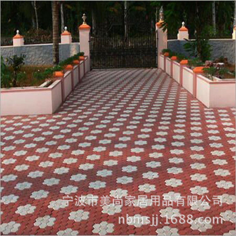 G Amazon new building paving mold hexagonal fancy cement mold honeycomb plastic floor mold wholesale