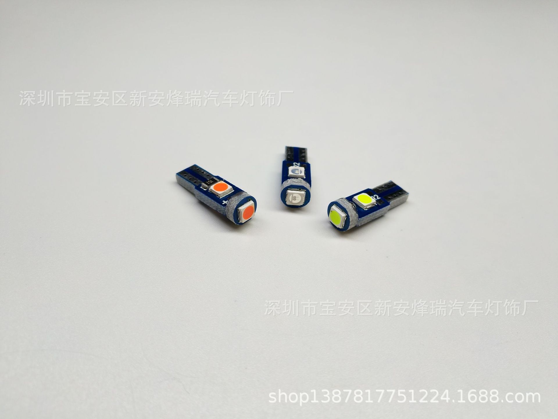 T5 car instrument light highlight LED dashboard light indicator background light 3030-3SMD modified 12V