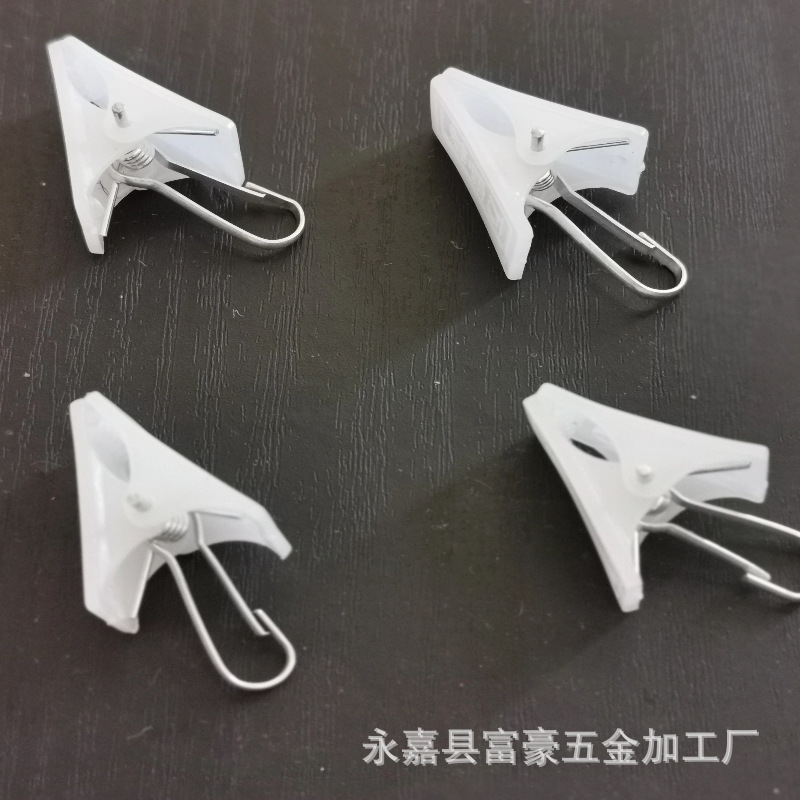 Manufacturers Supply Round Plastic Curtain Clip with Hook Live Mouth Ring Curtain Clip White Buckle Clip