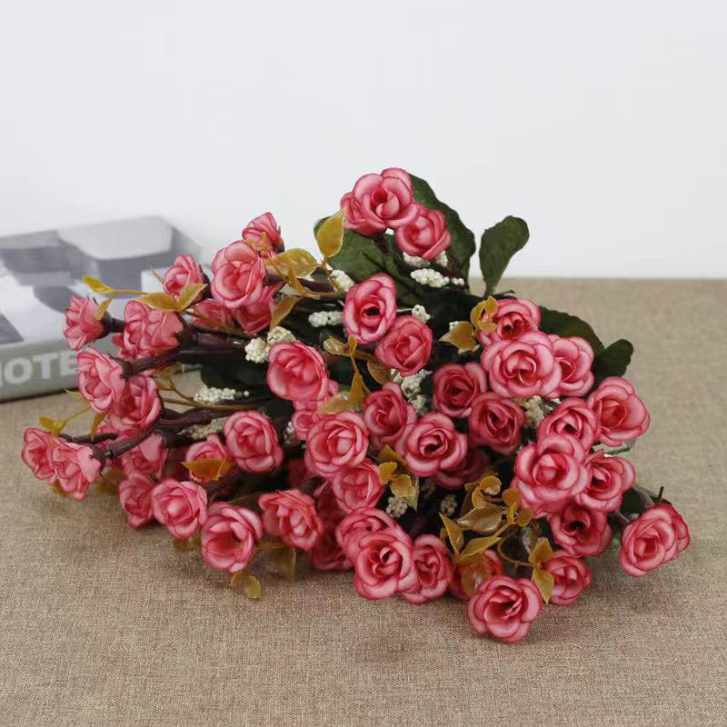 Кросс-бордерный фальшивый цветок, 21 голова, осенние розы, европейский стиль, домашнее украшение