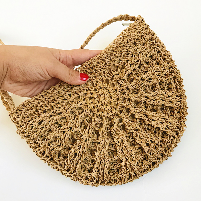 Yantai Laizhou factory wholesale new women's bag handmade woven bag small zipper shoulder crossbody bag digging bag mobile phone bag