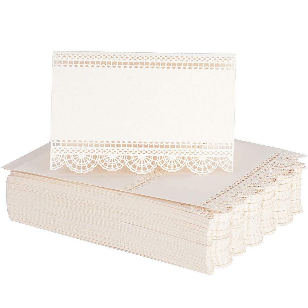 Beautiful beige laser hollow table card love card festival wedding seat lace Shenzhen wholesale