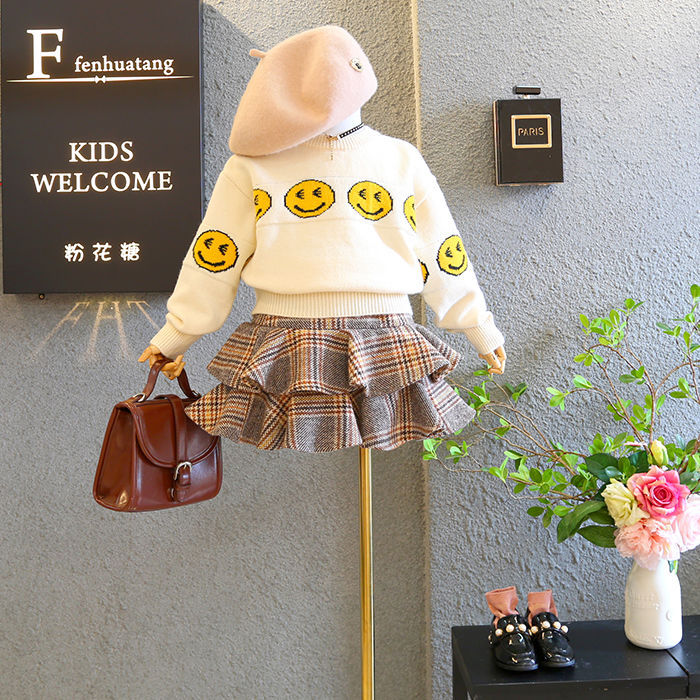 ins2019 New Korean Style Children's Wear Girls' Skirt Spring and Summer Cute Children's Pleated Skirt Children's Short Skirt