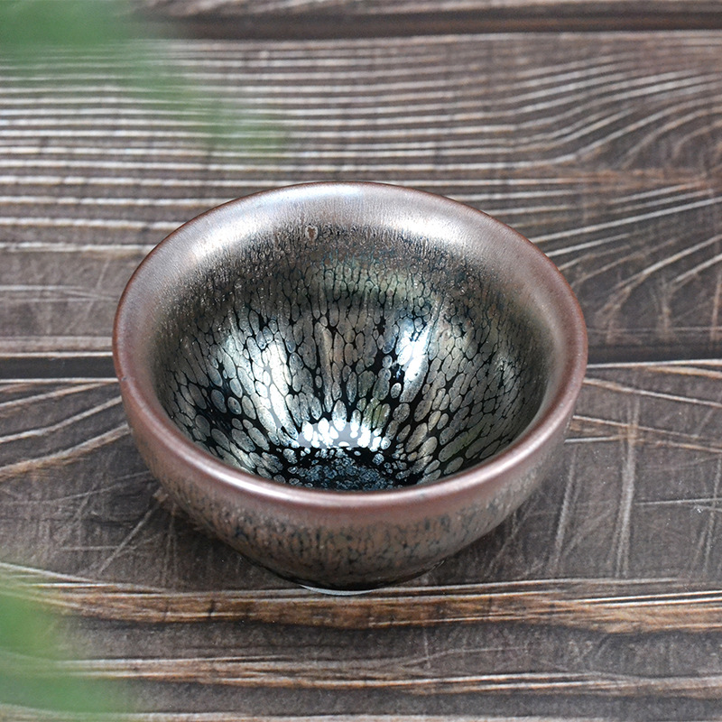 Jianyang oil drop beam mouth silver oil drop jianzhan teacup tea cup jianzhan kung fu tea set wholesale