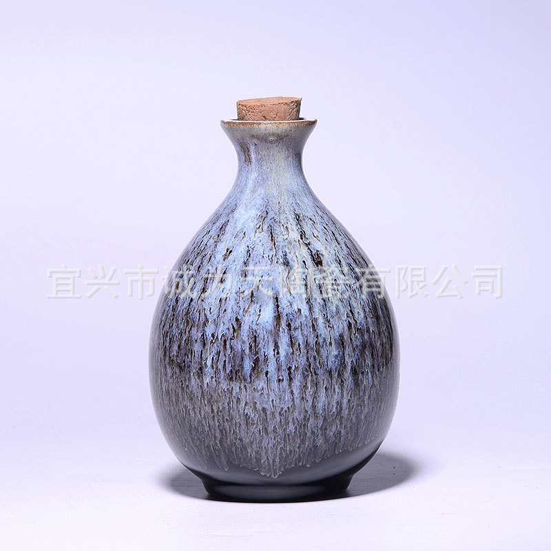 Yixing in stock purple sand ceramic wine bottle 1 Jin wine jar wine set small wine jar packaging bulk wine bottle full set Wholesale