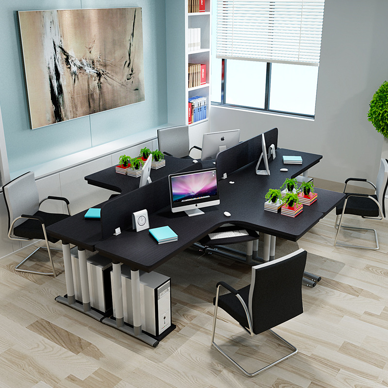 Customized Engineered Wood Living Room Display Rack Multi-Layer Floor-Standing Bookshelf Display Rack Office Desk Computer Desk Simple Modern Style